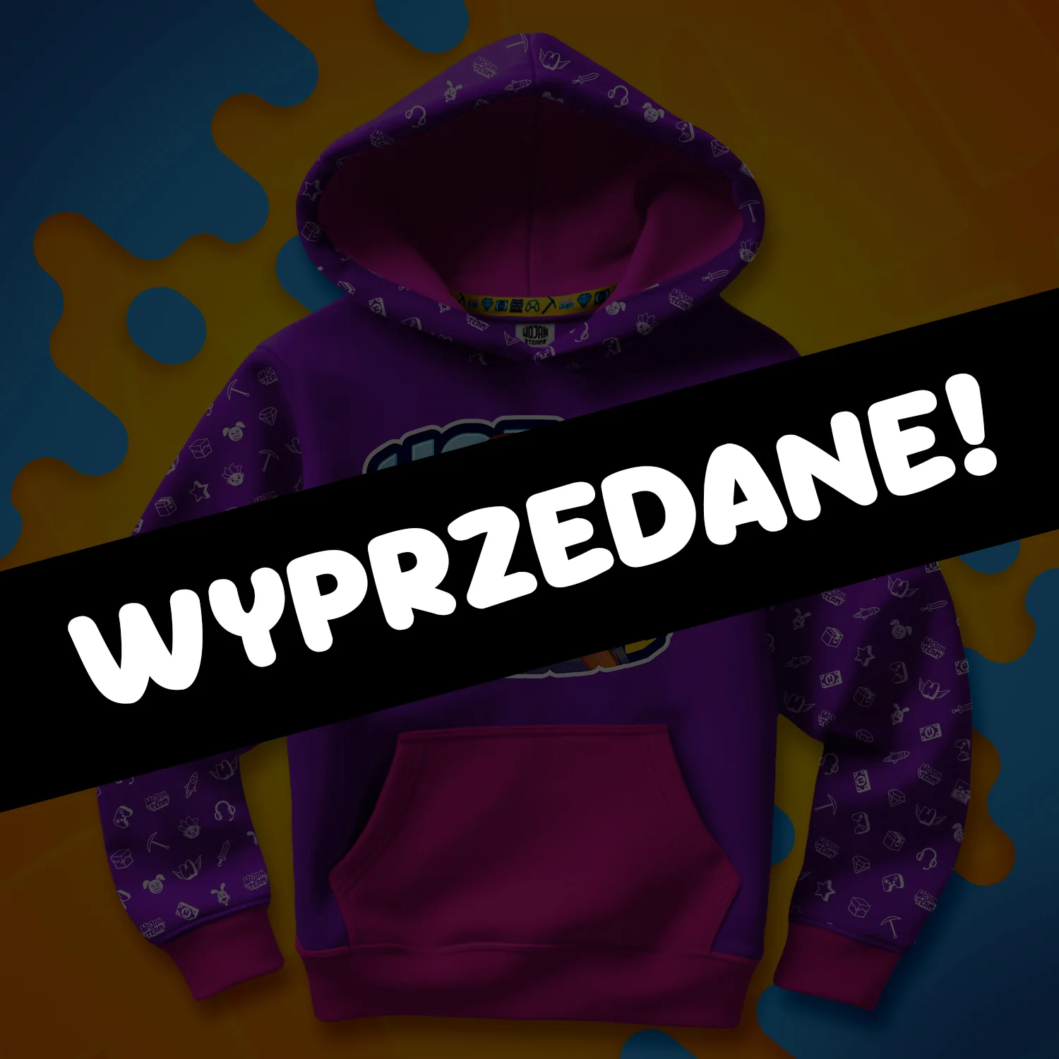 BLUZA *FULL WZÓR* KATI W LOGO - RÓŻOWA