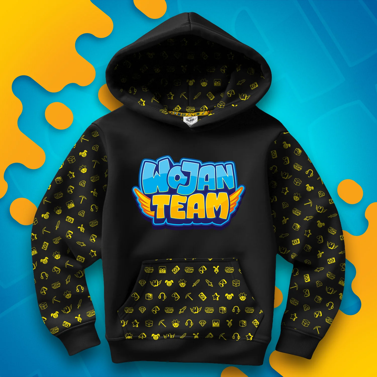 BLUZA *FULL WZÓR* LOGO WOJAN TEAM - CZARNA - Image 3