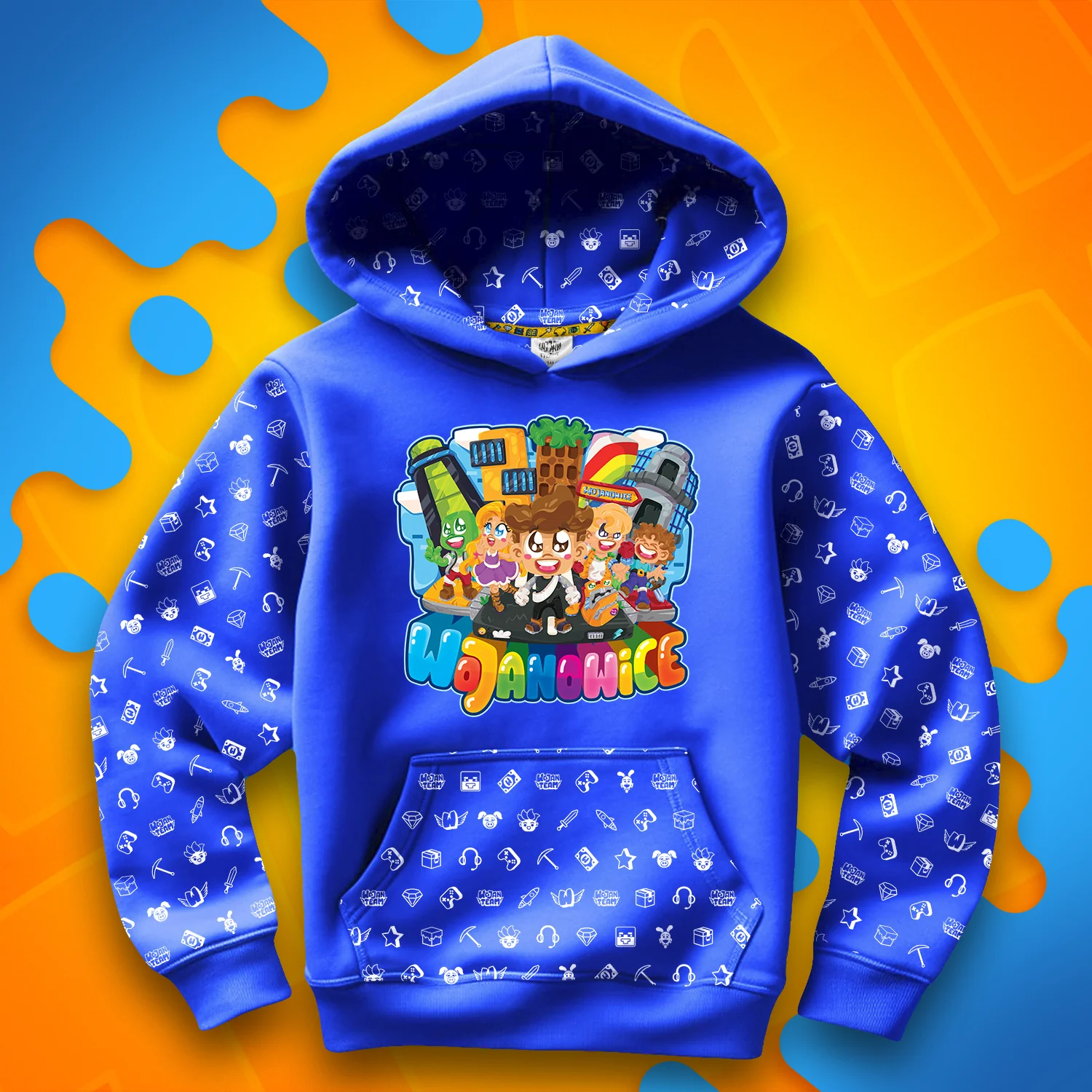 BLUZA *FULL WZÓR* MIASTO WOJANOWICE - NIEBIESKA - Image 3