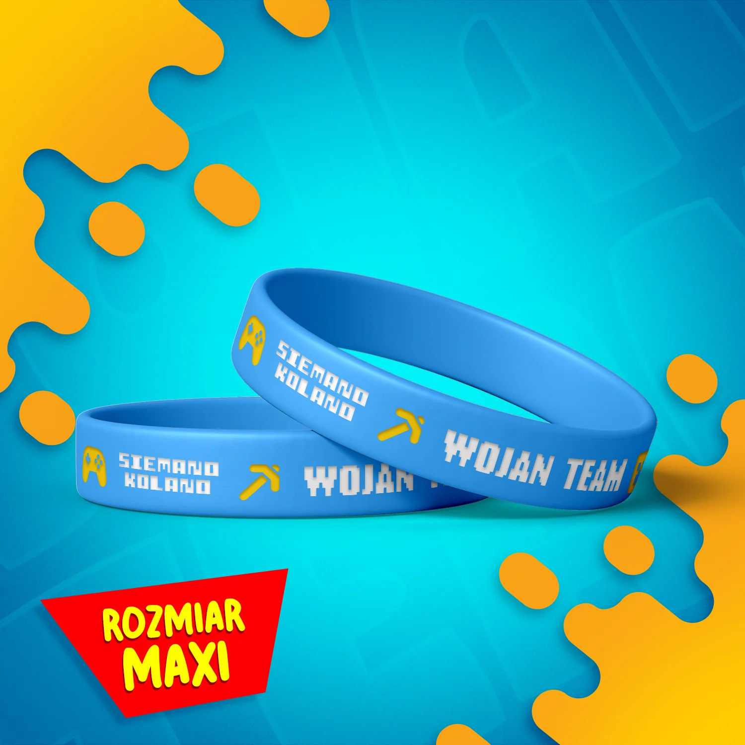 *MAXI* MAGICZNA OPASKA *ŚWIECĄCA* WOJAN TEAM - NIEBIESKA - Image 3