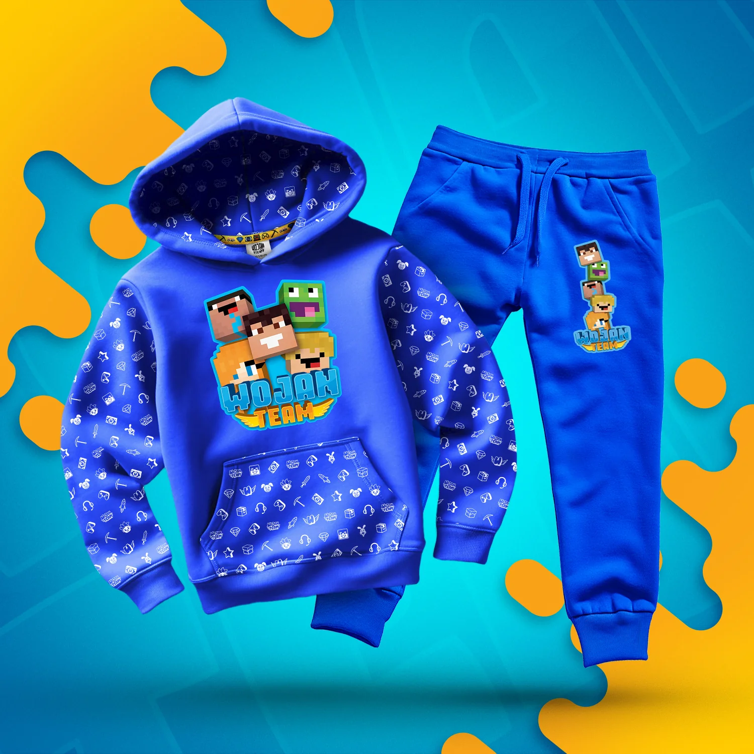 ZESTAW BLUZA + SPODNIE *FULL WZÓR* SKINY WOJAN TEAM - NIEBIESKI - Image 2