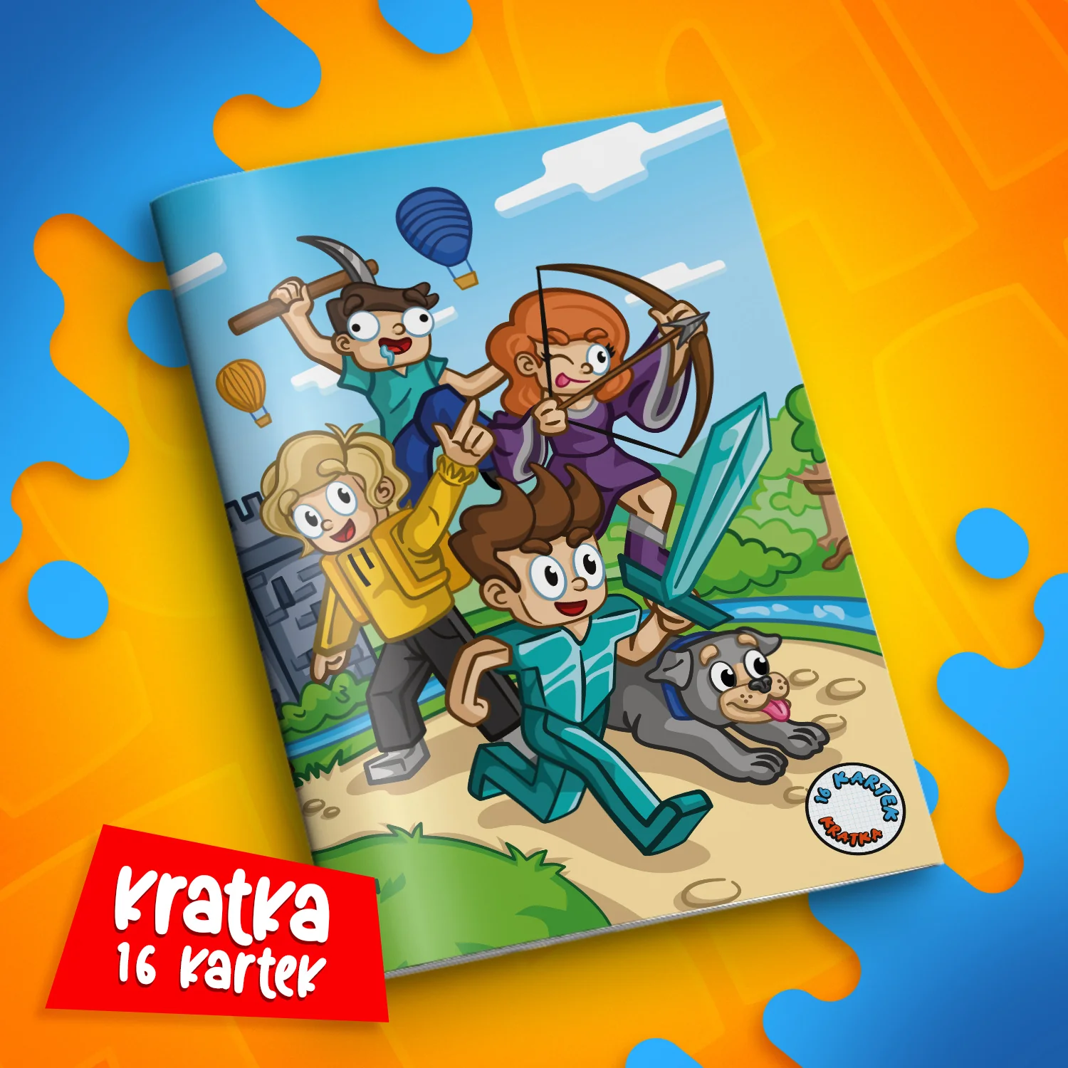 ZESZYT W KRATKĘ A5 - 16 KARTEK - ZAMEK WOJAN TEAM - 2025 - Image 3
